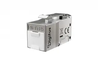 Digitus Moduł (gniazdo) Keystone RJ45 (8P8C) kat.6, STP ekranowany, beznarzędziowy, zaślepka przeciwpyłowa