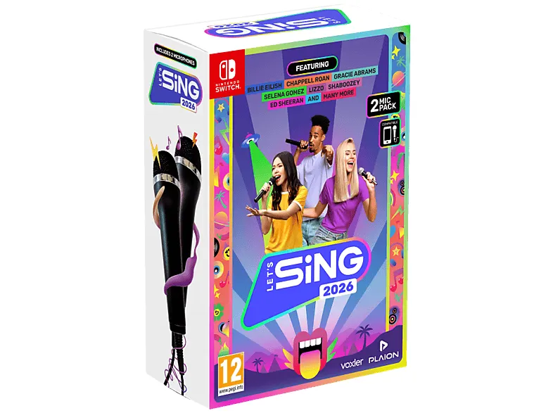 Gra Nintendo Switch PLAION Let’s Sing 2026 + 2 Mikrofony
