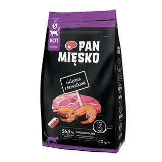 PAN MIĘSKO Cielęcina z krewetkami S - sucha karma dla kota - 10kg