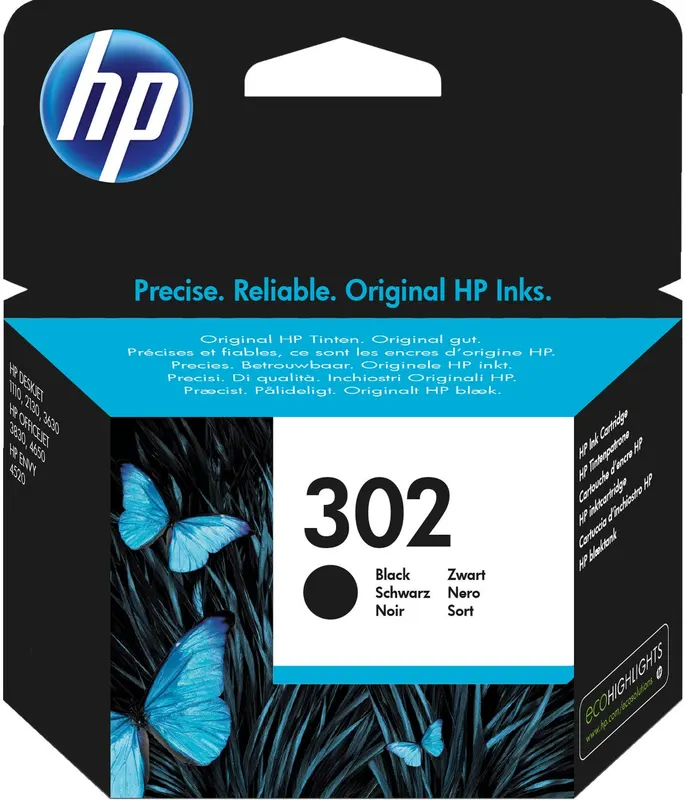 HP 302 Czarny Oryginalny Tusz Deskjet F6U66AE