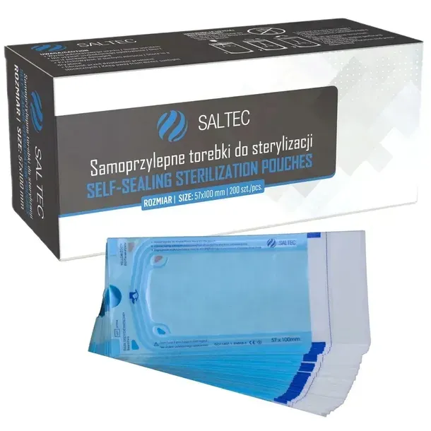Torebki do sterylizacji 57x100 200szt SALTEC