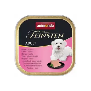 ANIMONDA Vom Feinsten Adult Indyk z szynką - mokra karma dla psa - 150g