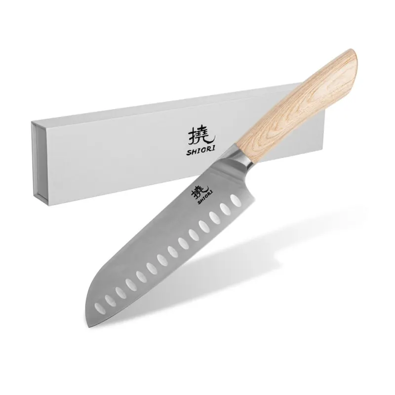 Shiori 撓 Shinogi Santoku - uniwersalny, wielozadaniowy nóż szefa kuchni