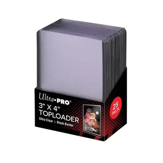 Paczka 25 Toploaderów Ultra Pro: 25 Premium Black Border Toploader