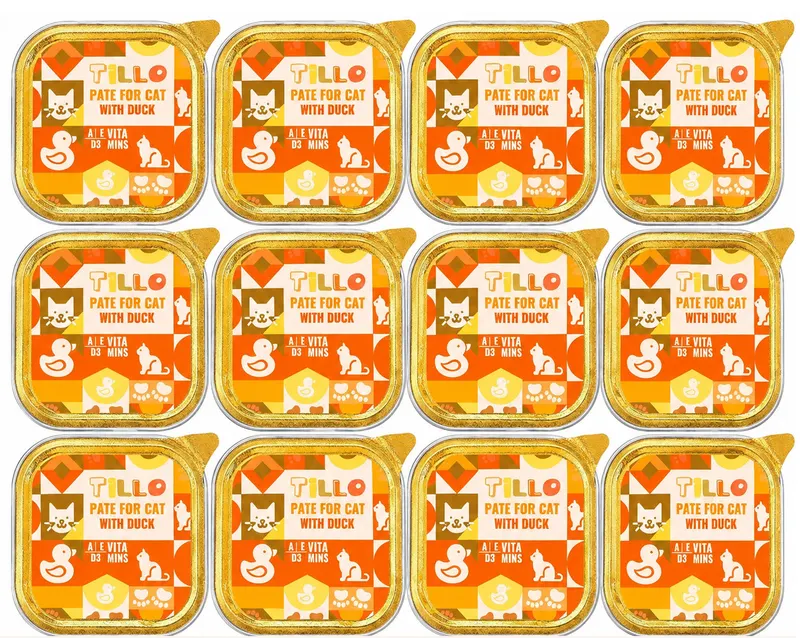 TILLO Pasztet Kaczka - mokra karma dla kota - 12x100g