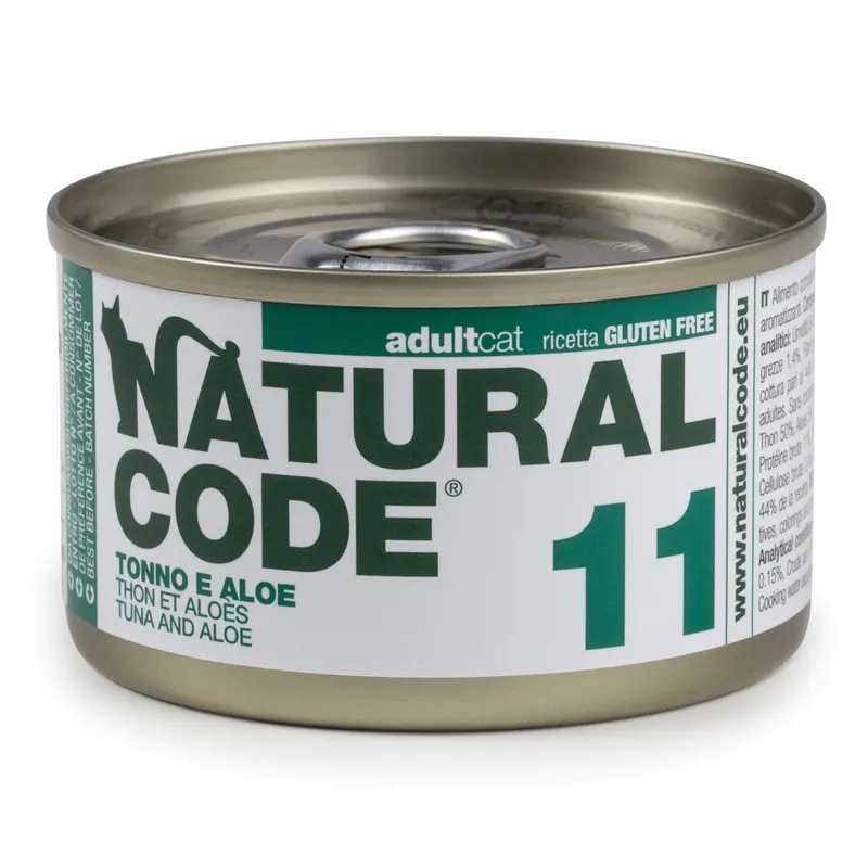 Korzystny pakiet Natural Code Cooking Water Can, 12 x 85 g - Tuńczyk i aloes