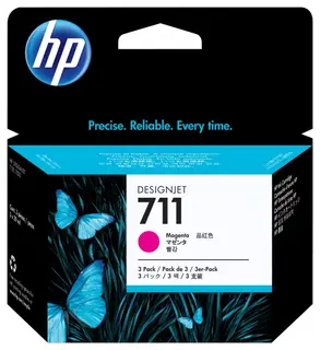 Zestaw 3 sztuk purpurowych wkładów atramentowych HP 711 DesignJet 29 ml