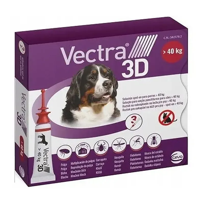 CEVA Vectra 3D (powyżej 40kg) - krople przeciw pasożytom dla psa - 3 x 1ml