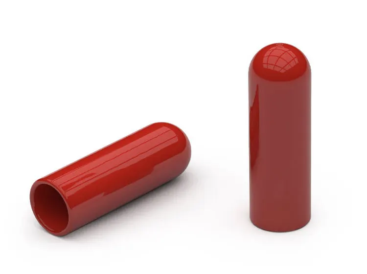 Nakładka osłonowa z PVC (miękkie ok. 70° Shore A) A-6mm L-50,0mm, kolor czerwony