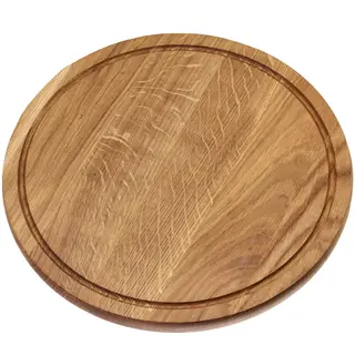 Okrągła, dębowa deska do krojenia 40 cm