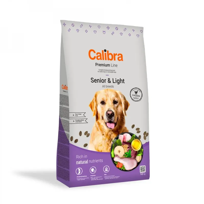 CALIBRA Premium Line Senior & Light Chicken - sucha karma dla psa - 12kg