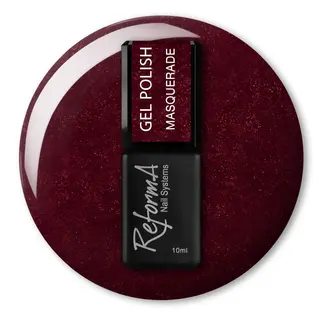 Brokatowy, bordowy lakier hybrydowy - GP Masquerade, 10 ml