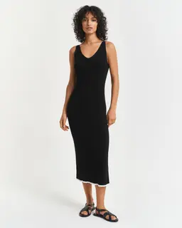 Gant Sukienka Damska Bez Rękawów Slim Fit Czarna