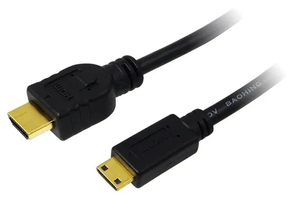 LogiLink Przewód HDMI, Mini-C/M to A/M, 4K/30 Hz, czarny, 1.5 m