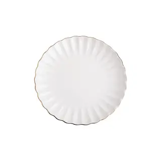 Talerz Homla MELIDA White/Golden Rim obiadowy, 27 cm