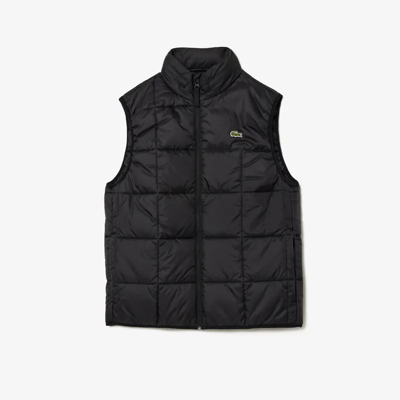 Lacoste Bodywarmer With Packaway Hood Męskie Czarny