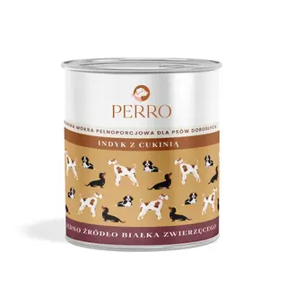 PERRO Indyk z cukinią Mono - mokra karma dla psa - 800g