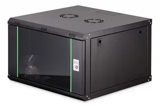 Digitus Szafa sieciowa wisząca Dynamic 19" 7U rack 385x600x600mm, drzwi szyba, czarna, niezłożona, 60kg