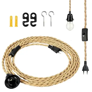 OŚWIETLENIOWA E27 450CM KABEL PRZEŁĄCZNIK WTYCZKA LAMPY