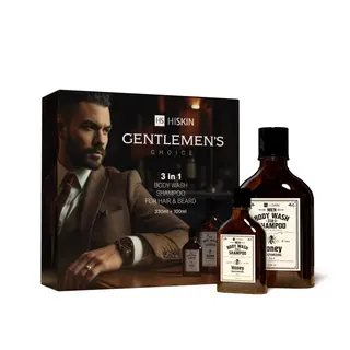 HISKIN Gentlemen's Choice 3w1 Zestaw dla Mężczyzn Szampon 330ml+100ml