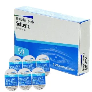 Soczewki miesięczne SofLens 59 Bausch + Lomb 6 sztuk BC 8.6 Moc: -2,25