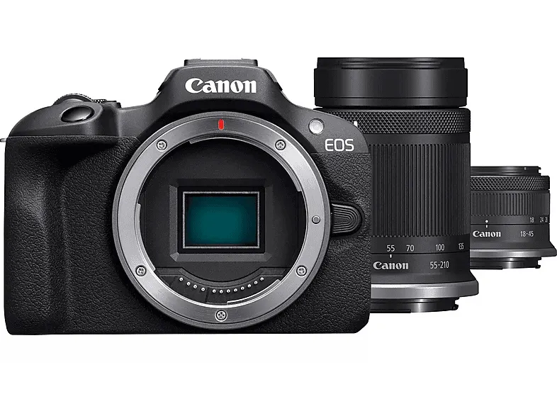 Aparat CANON EOS R100 + RF-S 18-45mm F4.5-6.3 IS STM 55-210MM F5-7.1