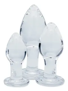 Clarity Utopian Trinity Glass Anal Plug Set