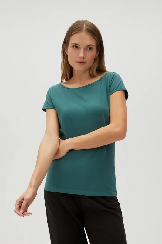Dopasowany t-shirt zielony