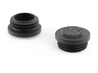 Stopka ślizgowa z filcem do profili okrągłych, wersja krótka D-18mm 1,0mm-2,5mm, kolor czarny