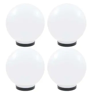 Lampy ogrodowe LED, 4 szt., kuliste, 25 cm, PMMA