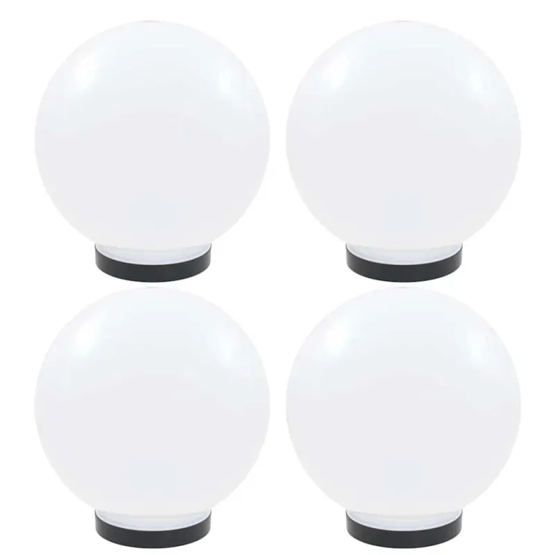 Lampy ogrodowe LED, 4 szt., kuliste, 25 cm, PMMA