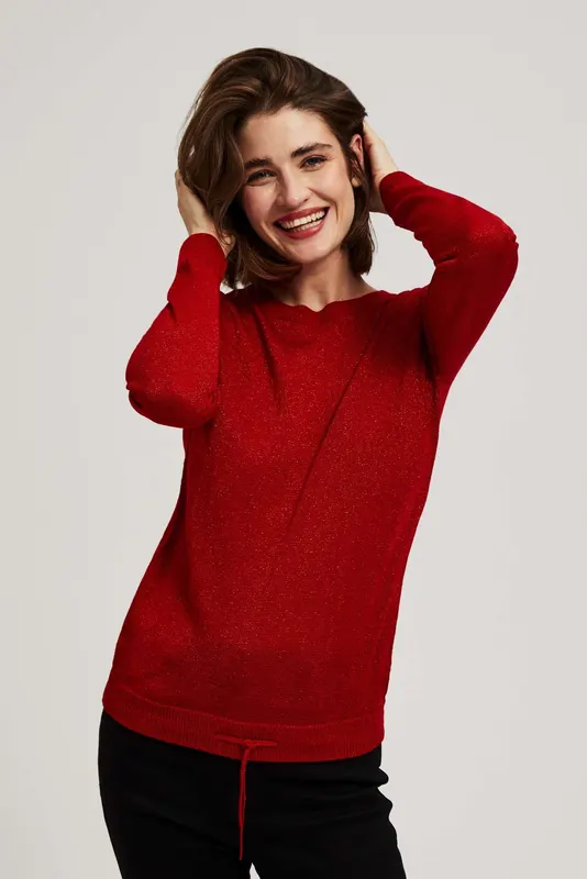 Sweter z metaliczną nitką