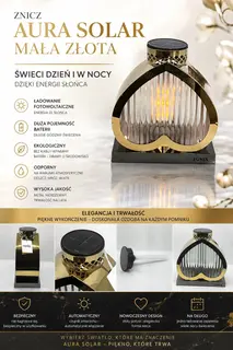 ZNICZ AURA SOLAR MAŁA ZŁOTA ☀️✨