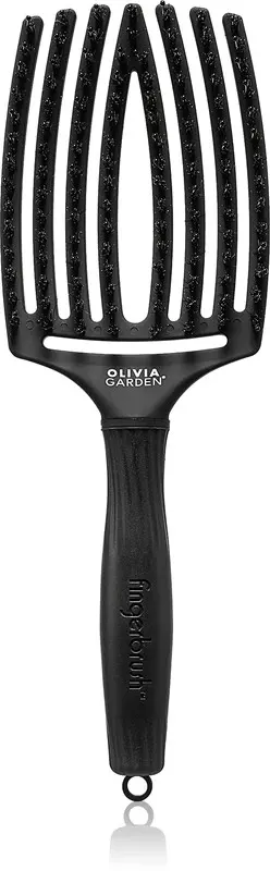 Olivia Garden Szczotka do Włosów Fingerbrush Boar & Nylon L Full Black