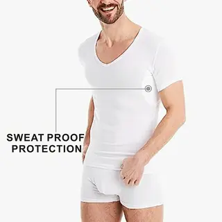Men Undershirts Anti Perspiration T Shirt Against Underarm Sweat Proof T-Shirt