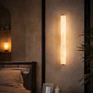Marmurowa lampa ścienna led Almaris