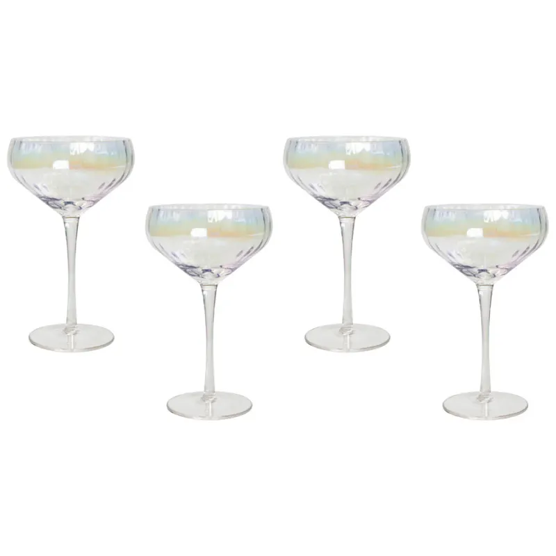 Zestaw 4 pucharków do szampana morganite 300 ml przezroczysty