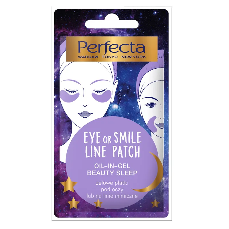 Perfecta Eye or Smile Line Patch żelowe płatki pod oczy lub na linie mimiczne Beauty Sleep Oil-in-Gel z naturalnymi olejami i gliceryną 2,5 g