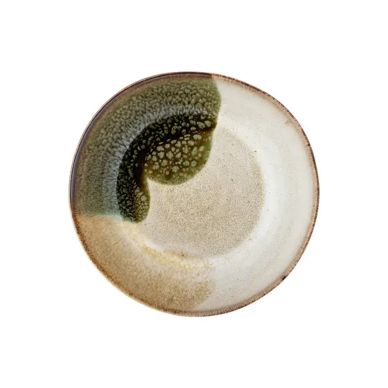 Talerz głęboki Bloomingville Green Stoneware Jules, 22 cm