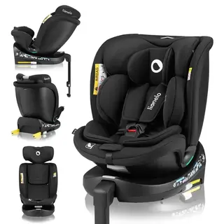 Fotelik samochodowy OBROTOWY baza 360° ISOFIX 40-150cm Lionelo Navy i-Size