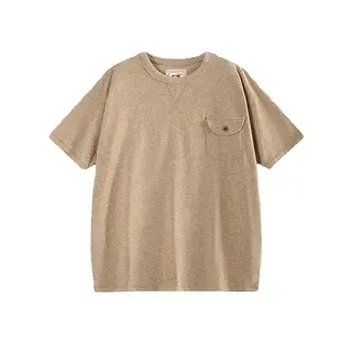 Akkad Kuti 2025 New Summer Pure Cotton Yarn T-shirt Heavy Retro Short Sleeve T-shirt Basic Round Neck Pocket T-shirt