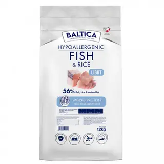 BALTICA Nutraceutic Hypoallergenic Fish & Rice Light M - sucha karma dla psa - 12kg
