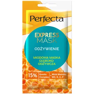 Perfecta Express Mask miodowa maska głęboko odżywcza do twarzy z miodem manuka, emolientami, witaminą C, E i F 8 ml