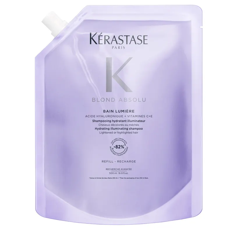 Kerastase Blond Absolu Bain Lumiere Nawilżająco-Rozświetlający Szampon do Włosów Blond 500ml Refill