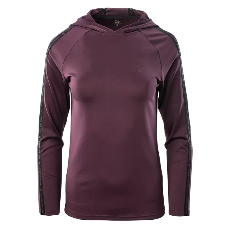 Bluza damska z kapturem IQ Boyna WMNS - purpurowa, Rozmiar XS