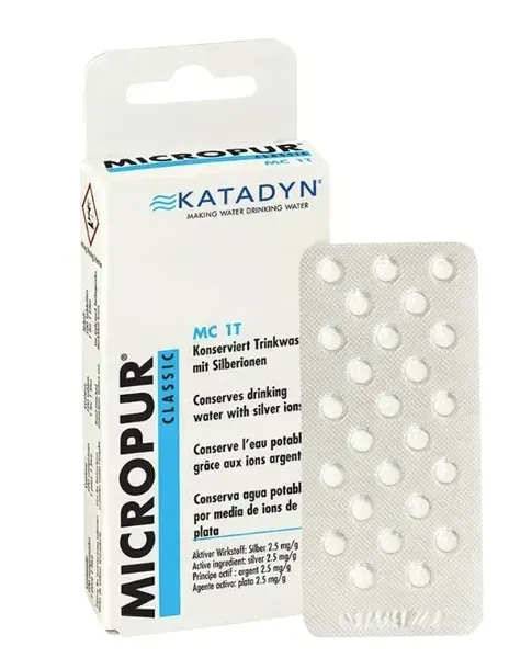 TABLETKI DO UZDATNIANIA ODKAŻANIA WODY KATADYN MICROPUR BLISTER 25 SZTUK