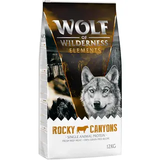 Wolf of Wilderness Monoprotein Sensitive „Rocky Canyons”, wołowina - bez zbóż - 12 kg