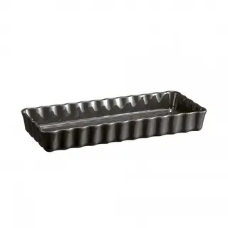Prostokątne naczynie do tarty- 36x15x5cm - czarny