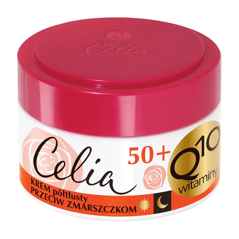 Celia Q10 przeciwzmarszczkowy krem półtłusty 50+ z retinolem na dzień i noc 50 ml