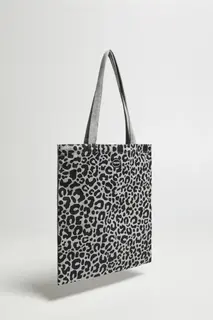 Torba shopper w zwierzęcy wzór szara